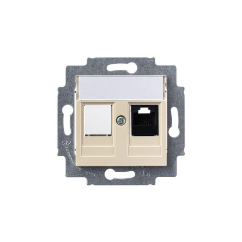 Розетка компьютерная Levit RJ45 кат.5E с заглушкой сл. кость ABB 2CHH295117A6017 Розетка компьютерная Levit RJ45 кат.5E с заглушкой сл. кость ABB 2CHH295117A6017