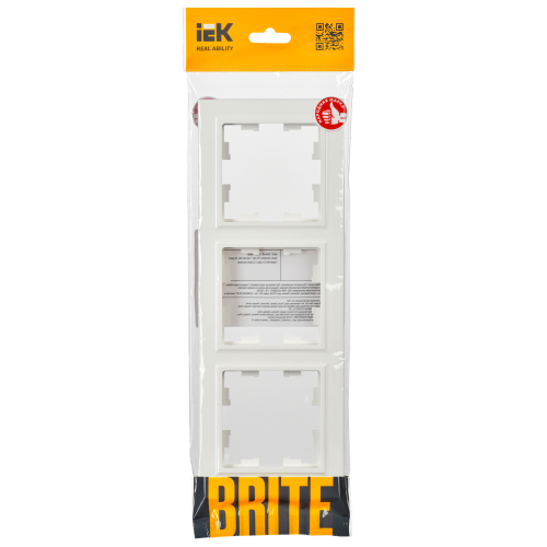 BRITE Рамка 3-местная РУ-3-БрБ белый IEK BRITE Рамка 3-местная РУ-3-БрБ белый IEK