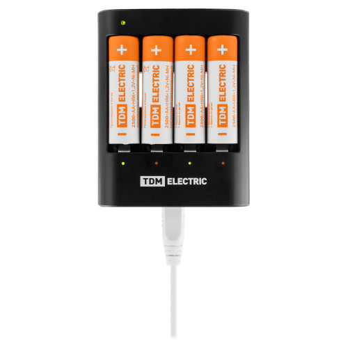 Зарядное устройство 36044Н (3600 mA 4 слота АА/ААА 4 кан.+4xAA2500 USB) TDM