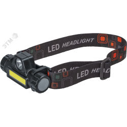 Фонарь светодиодный NPT-H25-ACCU 5Вт CREE LED+3Вт COB LED аккумуляторный налобный