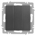 Выключатель 3-кл. СП Accent 6-106-07 10А IP20 250В AL/CU графит Intro Б0063544 Выключатель 3-кл. СП Accent 6-106-07 10А IP20 250В AL/CU графит Intro Б0063544