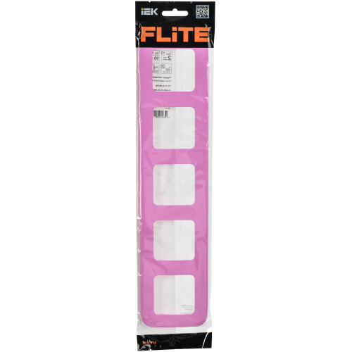FLITE Рамка 5-местная РУ-5-А-ФлПр пурпурный IEK