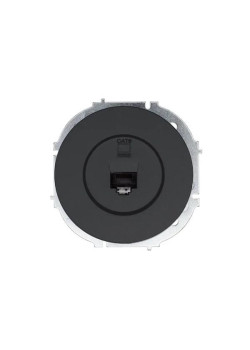 Розетка компьютерная СП OSEN RJ45 кат.6 механизм черн. бархат LEZARD 743-4288-140