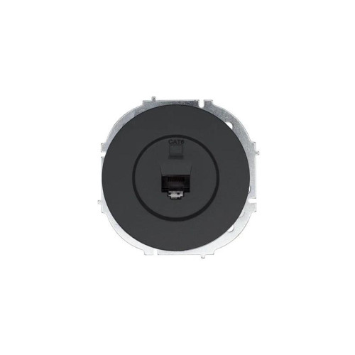 Розетка компьютерная СП OSEN RJ45 кат.6 механизм черн. бархат LEZARD 743-4288-140