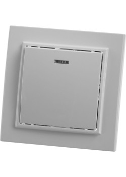Выключатель 1-клавишный c индикатором STEKKER, PSW10-9001-01, 250В, 10А, серия Эрна, белый