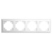 Рамка STEKKER, PFR00-7004-01 4-местная, пластик, серия Катрин, белый Рамка STEKKER, PFR00-7004-01 4-местная, пластик, серия Катрин, белый
