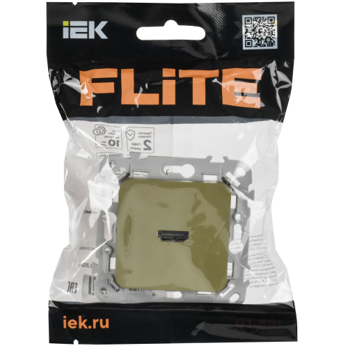 FLITE Розетка HDMI РШДМА-ФлО оливковый IEK