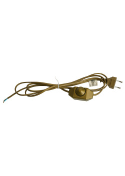 Сетевой шнур с диммером 230V 2м, золото, DM103-200W