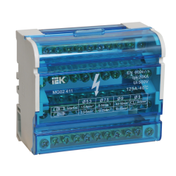 Шины на DIN-рейку в корпусе (кросс-модуль) ШНК 4х11 3L+PEN IEK