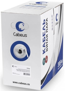 Cabeus UTP-4P-CAT.5E-SOLID-GY