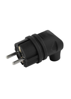 Вилка каучуковая с заземл. 90град 16А IP44 черн. V9-B-IP44 ЭРА Б0044542
