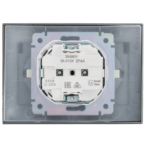 SKANDY Розетка 2-местная и крышкой 16А в сборе IP44 SK-R12N металл никель IEK SKANDY Розетка 2-местная и крышкой 16А в сборе IP44 SK-R12N металл никель IEK