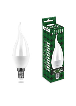 Лампа светодиодная SAFFIT SBC3707 Свеча на ветру E14 7W 230V 6400K
