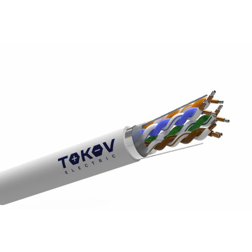 Кабель витая пара F/UTP 4х2х24 AWG кат.5E CCA PVC indoor Fluke tested 305м (м) TOKOV ELECTRIC TKL-C06-F42CCA-5E-305-PVC
