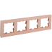 BRITE Рамка 4-местная РУ-4-2-БрП стекло персиковый матовый IEK BRITE Рамка 4-местная РУ-4-2-БрП стекло персиковый матовый IEK