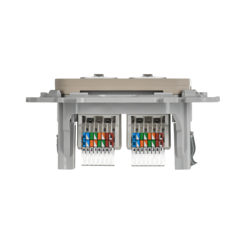 FLITE Розетка 2-местная компьютерная RJ45 категория 5Е UTP РК5е-2-0-ФлЛ льняной IEK