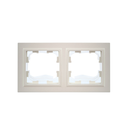 BRITE Рамка 2-местная IP44 РУ-2-БрЖ-44 жемчуг IEK