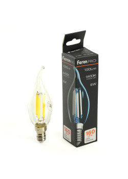 Лампа светодиодная Feron.PRO LB-1216 Свеча на ветру E14 6W 175-265V 6400K
