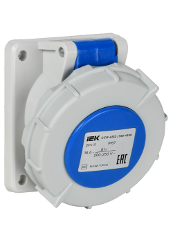 Розетка встраиваемая ССИ-4132 16А-6ч/220В 2P+PE IP67 IEK