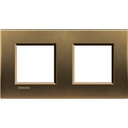 LivingLight Рамка прямоугольная, 2 поста, цвет Бронза