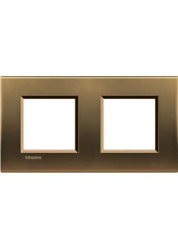 LivingLight Рамка прямоугольная, 2 поста, цвет Бронза