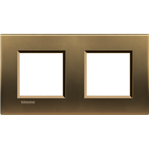 LivingLight Рамка прямоугольная, 2 поста, цвет Бронза