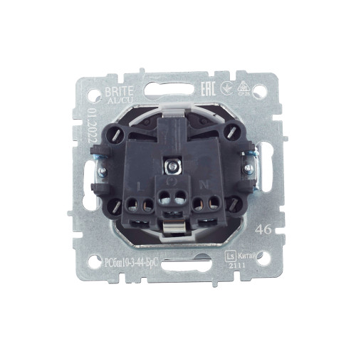 BRITE Розетка 1-местная с заземлением с защитными шторками и крышкой 16А IP44 РСбш10-3-44-БрС сталь IEK BRITE Розетка 1-местная с заземлением с защитными шторками и крышкой 16А IP44 РСбш10-3-44-БрС сталь IEK