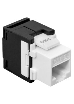 Модуль Keystone TERACOM PRO Cat.5E неэкран. 110 IDC 180 град. самозажимной (Toolless) черный