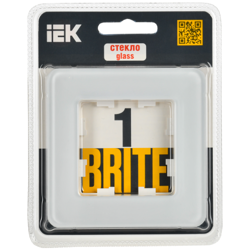 BRITE Рамка 1-местная РУ-1-2-Бр стекло белый RE IEK BRITE Рамка 1-местная РУ-1-2-Бр стекло белый RE IEK
