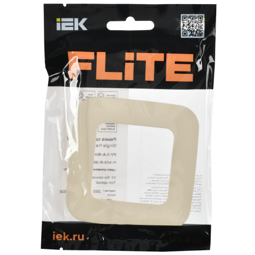 FLITE Рамка 1-местная РУ-1-А-ФлСл сливочный IEK FLITE Рамка 1-местная РУ-1-А-ФлСл сливочный IEK