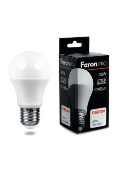 Лампа светодиодная Feron.PRO LB-1020 Шар E27 20W 175-265V 2700K