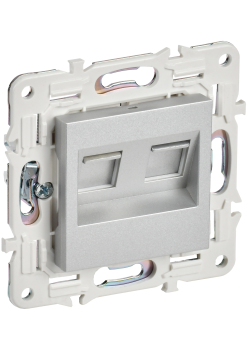SKANDY Розетка компьютерная двойная RJ45 кат.6 SK-K04S серебряный IEK