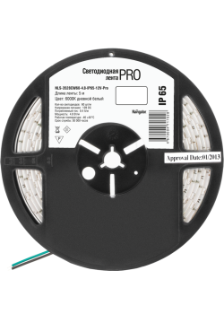 Лента светодиодная 71 702 NLS-3528CW60-4.8-IP65-12V-Pro R5 4.8Вт/м (уп.5м) Navigator 71702