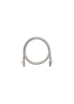 Патч-корд кат.5E (класс D) F/UTP 4 пары 26 AWG (7х0.165мм) 100МГц 2хRJ45 (8P8C) BC чистая медь LSZH нг(А)-HFLTx 0.5м сер. NIKOMAX NMC-PC4SD55B-005-C-GY