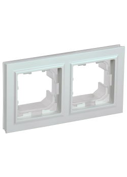 BRITE Рамка 2-местная IP44 РУ-2-БрЖ-44 жемчуг IEK