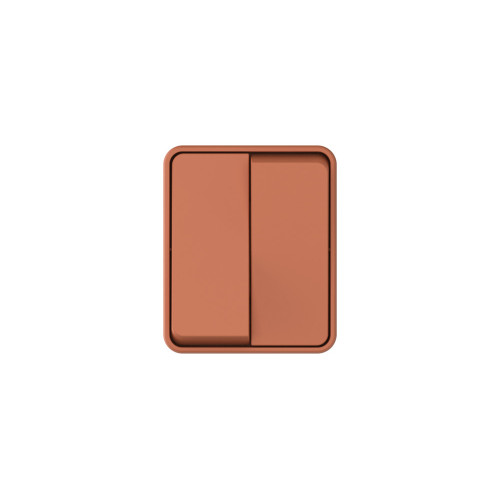 ATLASDESIGN PROFI IP54 О/У 2-клавишный ВЫКЛЮЧАТЕЛЬ, сх.5, 10АХ, ТЕРРАКОТОВЫЙ
