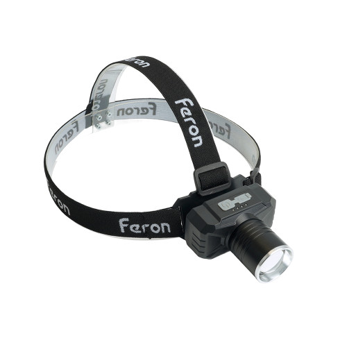 Фонарь налобный FERON TH2314 c аккумулятором 20W, 2500mAh IP44, USB type-C, Алюминий Фонарь налобный FERON TH2314 c аккумулятором 20W, 2500mAh IP44, USB type-C, Алюминий