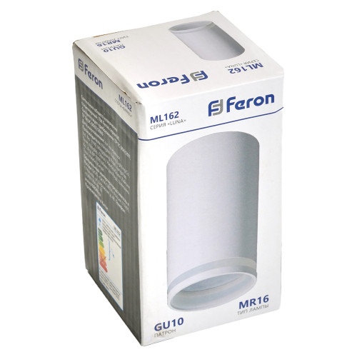Светильник потолочный Feron ML162 Barrel LUNA MR16 GU10 35W 230V, белый Светильник потолочный Feron ML162 Barrel LUNA MR16 GU10 35W 230V, белый
