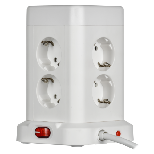 Удлинитель У08K 8 мест 2P+PE 1,5м 3х1,0мм2 16А/250В USB A+C 20Вт белый DOMINIC IEK Удлинитель У08K 8 мест 2P+PE 1,5м 3х1,0мм2 16А/250В USB A+C 20Вт белый DOMINIC IEK