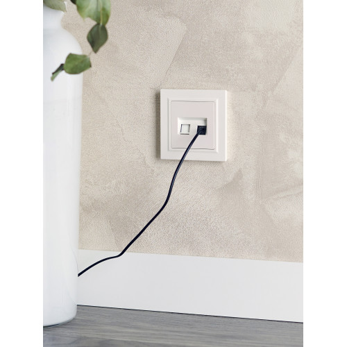 BRITE Розетка компьютерная двойная кат.5E RJ45 РК10-2-БрЖ жемчуг IEK