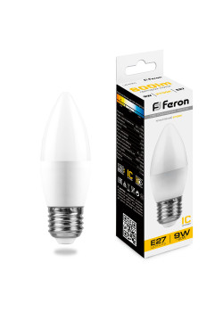 Лампа светодиодная Feron LB-570 Свеча E27 9W 175-265V 2700K
