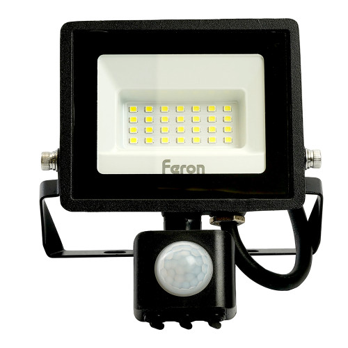 Светодиодный прожектор Feron с датчиком LL-906 IP65 20W 6400K Светодиодный прожектор Feron с датчиком LL-906 IP65 20W 6400K