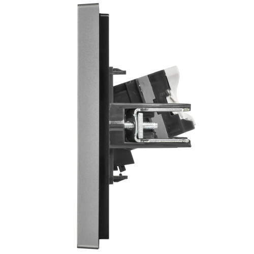 FORTE&PIANO Розетка компьютерная двойная RJ45 кат.5E FP533 сталь IEK FORTE&PIANO Розетка компьютерная двойная RJ45 кат.5E FP533 сталь IEK