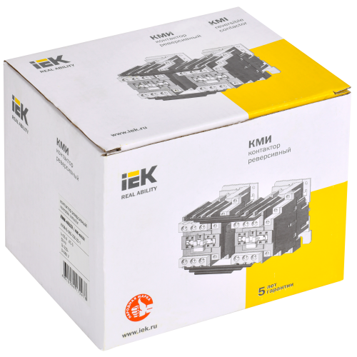 Контактор КМИ-46532 реверс 65А 230В/АС3 2NO;2NC IEK Контактор КМИ-46532 реверс 65А 230В/АС3 2NO;2NC IEK