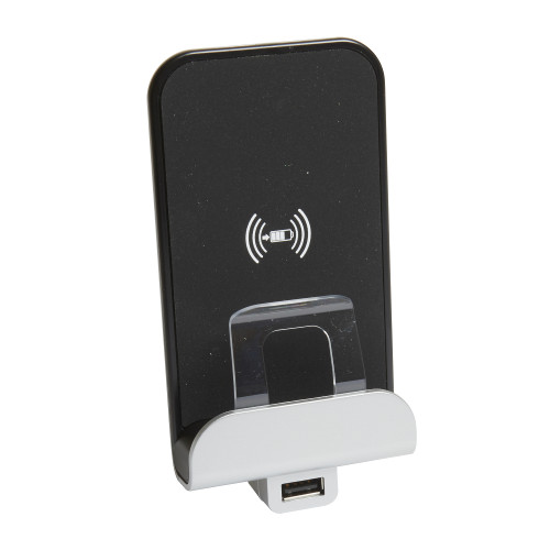 Axolute.Беспроводное зарядное устройство Qi 1А с дополнительным разьемом USB A 5В 2,4А.