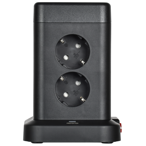 Удлинитель У08K 8 мест 2P+PE 1,5м 3х1,0мм2 16А/250В USB A+C 20Вт черный DOMINIC IEK Удлинитель У08K 8 мест 2P+PE 1,5м 3х1,0мм2 16А/250В USB A+C 20Вт черный DOMINIC IEK
