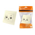 Розетка телефонная RJ11 + компьютерная RJ45 сл. кость Розетка телефонная RJ11 + компьютерная RJ45 сл. кость