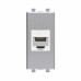 Компьютерная розетка RJ-45 без шторки модульная, кат.6, Avanti, закаленная сталь, 1 модуль Компьютерная розетка RJ-45 без шторки модульная, кат.6, Avanti, закаленная сталь, 1 модуль