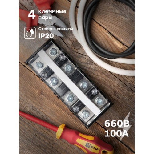 Клеммный терминал TC-1004 до 35 мм2 100A EKF