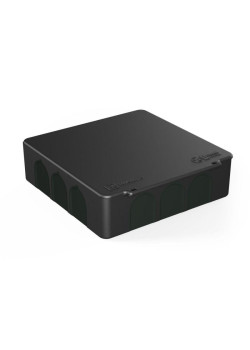 Коробка распределительная 100х100х30 (HF) двухкомп. Безгалоген. для прям. монтажа черн. (уп.48шт) Промрукав 60-0302-9005
